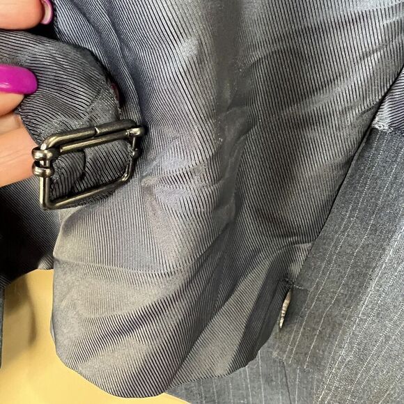 Perry Ellis Vest Size L Slim Fit Stretch Slate Gray Striped Business NWT - Picture 7 of 7